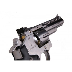 ASG Модель револьвера Dan Wesson 4" MB Silver, серебристый, CO2 версия (16181)